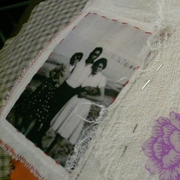 Close up of work in progress.